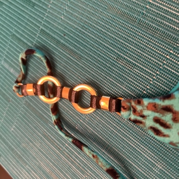 Vix Bikini String Top, Sea Leopard w/hardware, S - Picture 3 of 5